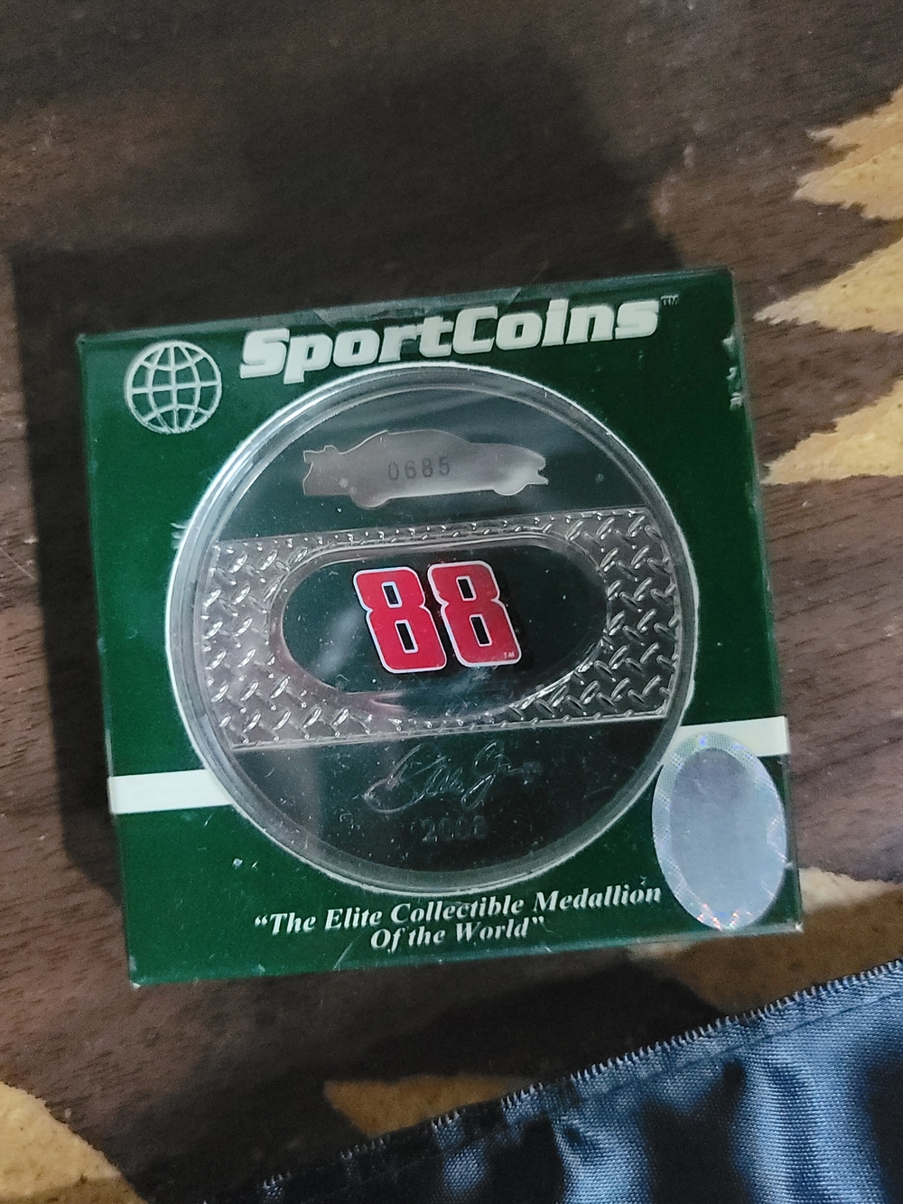 Nascar Red and Silver 88 SportCoins Collectible Medallion